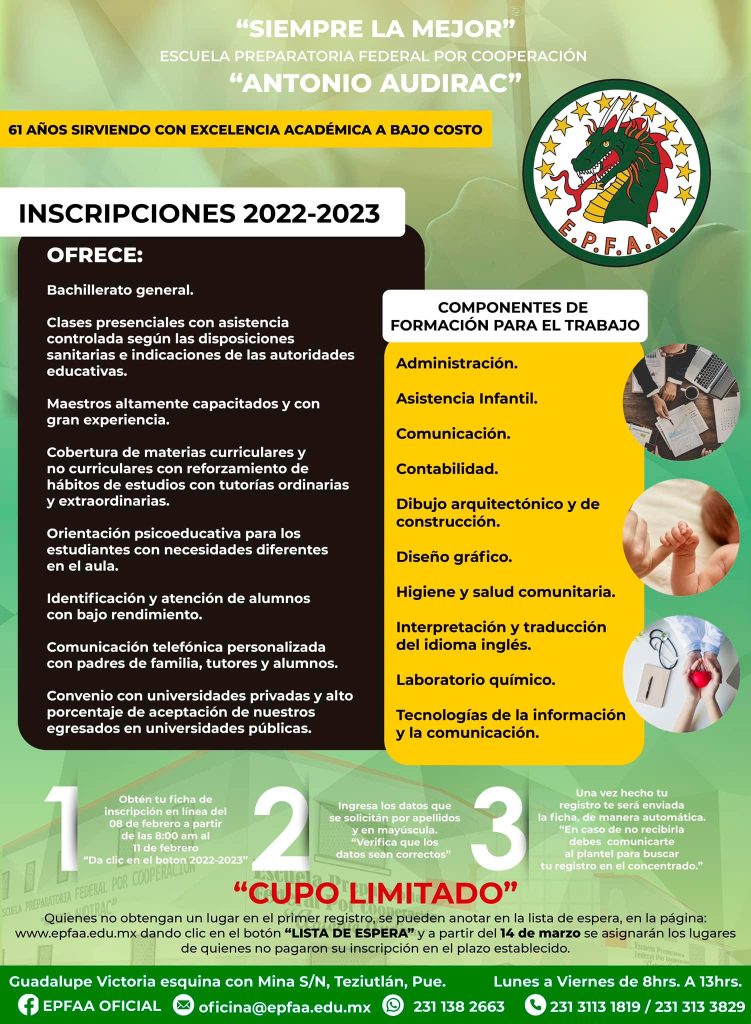 Inscripciones EPFAA 2022-2023